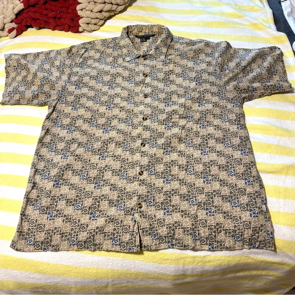 Men’s Royal Robbins SS Casual Button Down Shirt, L, EUC